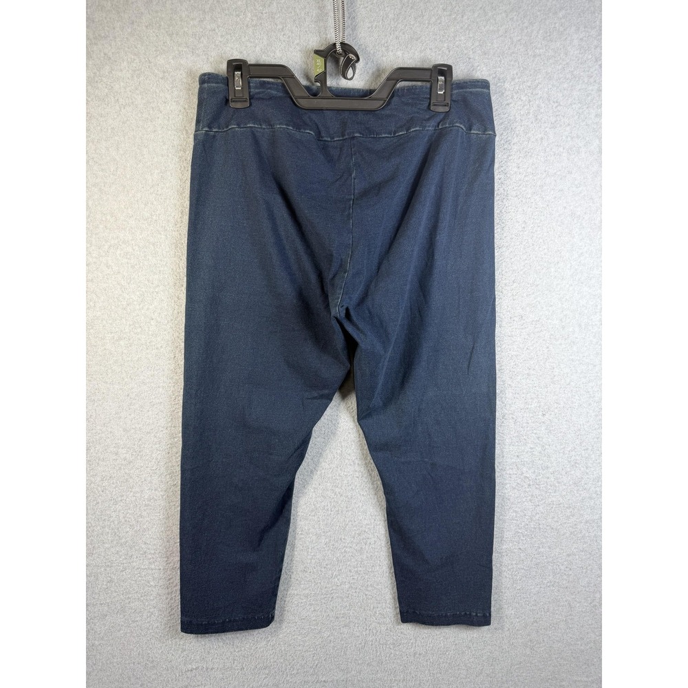 Habitat Leggings Womens Medium Blue High Rise Pull On Stretch Jegging Capri Knit - Picture 8 of 9